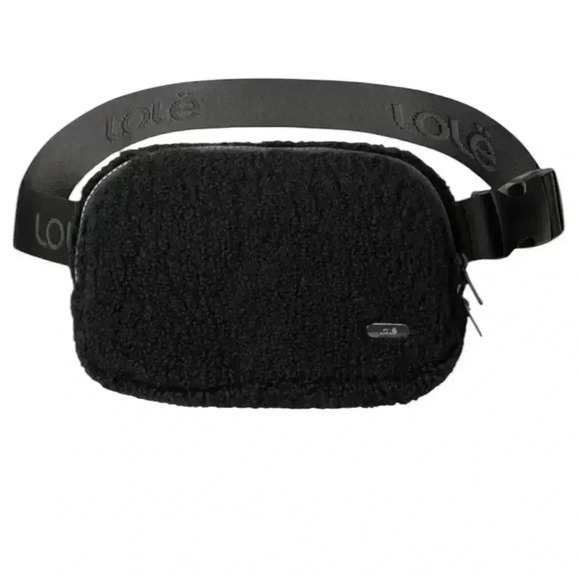 Lole Fleece Belt Bag Unisex OS Black Convenient Hands-Free Travel UNOPENED NWT - Picture 1 of 5
